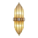 Modern silver geometric crystal strip led wall lamp bedroom sconce