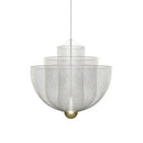 Modern silver geometric iron chandelier dining room pendant light