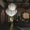 Modern silver geometric iron chandelier dining room pendant light