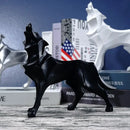 Modern silver geometric wolf statue office abstract decor