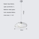 Modern silver glass led chandelier for dining room shell pendant light