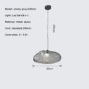Modern silver glass led chandelier for dining room shell pendant light