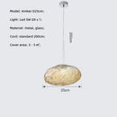 Modern silver glass led chandelier for dining room shell pendant light