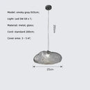 Modern silver glass led chandelier for dining room shell pendant light