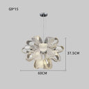 Modern silver glass pinecone led chandelier dining room pendant light