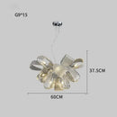 Modern silver glass pinecone led chandelier dining room pendant light