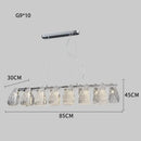 Modern silver glass pinecone led chandelier dining room pendant light