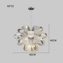 Modern silver glass pinecone led chandelier dining room pendant light