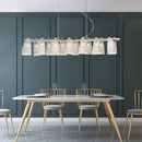 Modern silver glass pinecone led chandelier dining room pendant light