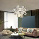 Modern silver glass pinecone led chandelier dining room pendant light
