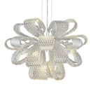 Modern silver glass pinecone led chandelier dining room pendant light