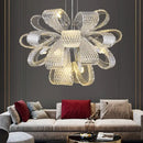 Modern silver glass pinecone led chandelier dining room pendant light