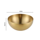 Modern silver & gold stainless steel mixing bowls kitchen set