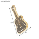 Modern silver guitar led wall lamp with clear k9 crystal for bedroom
