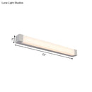 Modern silver led bathroom vanity light with acrylic shade