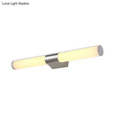 Modern silver led wall light – bathroom chrome sconce