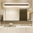 Modern silver led wall light – bathroom elongated metal shade