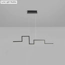 Modern silver linear kitchen island led pendant light
