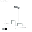 Modern silver linear kitchen island led pendant light