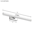 DecorBites™ Linear LED Vanity Light with Acrylic Shade in Warm/White, Silver Finish, 19"/23" Width