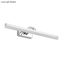 DecorBites™ Linear LED Vanity Light with Acrylic Shade in Warm/White, Silver Finish, 19"/23" Width