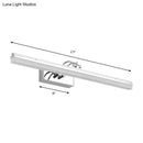 DecorBites™ Linear LED Vanity Light with Acrylic Shade in Warm/White, Silver Finish, 19"/23" Width