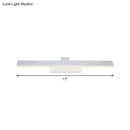 DecorBites™ Modern Streamlined LED Vanity Wall Light - White Metal Shade, Warm/White Light, 17"/23" L