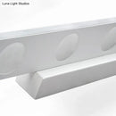 Modern silver oblong acrylic led wall light bathroom vanity mirror