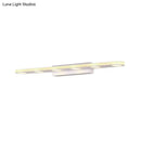 Modern silver oblong acrylic led wall light bathroom vanity mirror