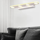 Modern silver oblong acrylic led wall light bathroom vanity mirror