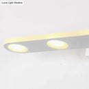 Modern silver oblong acrylic led wall light bathroom vanity mirror