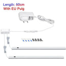 Modern silver rectangular led cabinet light with hand sweep switch kitchen