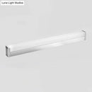 Modern silver rectangular led wall light bathroom warm white