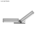 DecorBites™ Modern Acrylic Rectangle Wall Mounted Light for Bedroom - Black/White Sconce Light