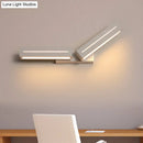 DecorBites™ Modern Acrylic Rectangle Wall Mounted Light for Bedroom - Black/White Sconce Light