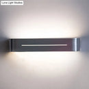 Modern silver rectangular led wall sconce with aluminum shade bedroom