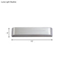 Modern silver rectangular led wall sconce with aluminum shade bedroom