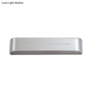 Modern silver rectangular led wall sconce with aluminum shade bedroom