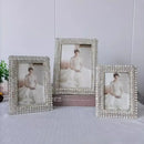 Modern silver rhinestone metal picture frame set bedroom decor