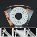 Modern silver & rose gold dual-sided shower head bathroom filter