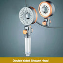 Modern silver & rose gold dual-sided shower head bathroom filter