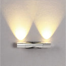 Modern silver rotatable wall lamp bedroom dual adjustable spotlights