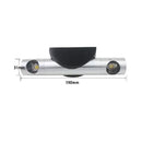 Modern silver rotatable wall lamp bedroom dual adjustable spotlights