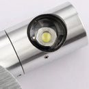 Modern silver rotatable wall lamp bedroom dual adjustable spotlights