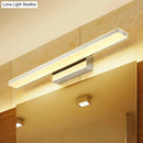 Modern silver slim led wall sconce bathroom light with warm white