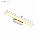 Modern silver slim led wall sconce bathroom light with warm white
