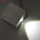 Modern silver square wall lamp – living room solar led light