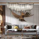 Modern silver tassel chain chandelier dining room led hanging lamp