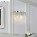 Modern silver tassel chain wall light sitting room crystal sconce