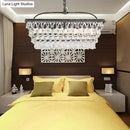 DecorBites™ Modern Silver Teardrop Crystal Ceiling Light with 4/6 Heads for Living Room Island